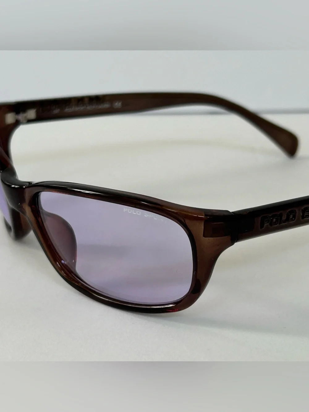 Polo Sport Frame Wine Sunglasses with Purple Tint Lenses